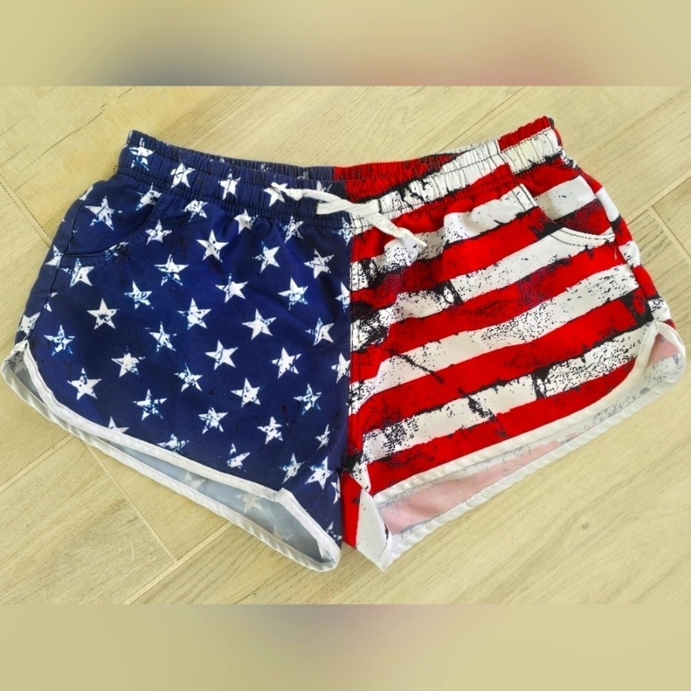 American Flag Shorts🇺🇸 With Pockets!😃Size Small